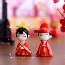 귀여운 장식품 스위트 댄스 커플 피규어 미니어처 공예 장식 요정 정원 홈 웨딩 2 개/쌍