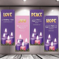 Tudomro 성역 벽 주일 학교 장식 교실용 교회 배너 4개 영감을 주는 종교 칭찬 걸이 표지판 종교 포스터 주일 학교 교실 장식용, Modern