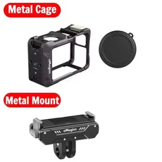 aMagisn 알루미늄 케이지 퀵 릴리스 프레임 DJI Osmo Action 5pro 5 pro 4 3 보호 케이스 액세서리 용 금속, 03 QR Cage Metal Mount