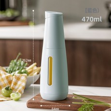 DFMEI 油壺廚房家用不掛油食品級自動開合遮光油瓶油罐, 1個, 藍色:如圖