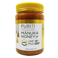 Puriti 紐西蘭麥蘆卡蜂蜜 UMF 12+ MGO 350+ 1000g, 1000公克, 1個