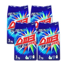 온마음샵 스파크 가루 분말 세탁세제 일반드럼겸용, 3kg, 4개