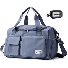 Small Gym 백 여성용 트래블 더플 캐리 온 위켄더 with Shoe 컴파트먼트 342149, 04#Blue, Gym Bag&toiletry Bag
