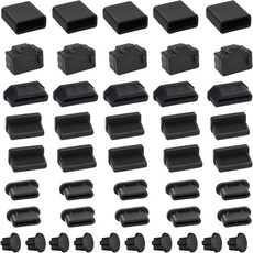 USB 포트 커버 실리콘 보호 캡 C 3.5mm 헤드폰 A HDMI RJ45 이더넷 총 45개 6종