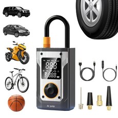 타이어 팽창기 휴대용 공기 압축기 - 10000mAh 배터리가 있는 자동차 타이어용 150PSI 에어 펌프 LED 조명이 있는 무선 타이어 펌프 및 자동차 오토바이 자전거