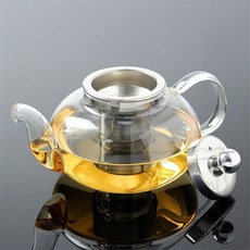 중국차 티메이커 로하티 내열 유리 티팟 차 주전자 티 포트 400ml