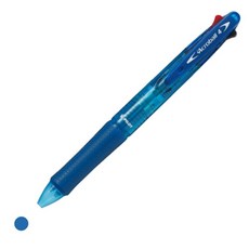 PILOT 百樂 BKAB-45F 四色輕油舒寫筆 黑色 紅色 藍色 筆芯 多功能, 1個, 四色輕油筆-L藍
