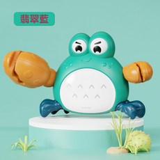 螃蟹幼兒童早教故事機親子互動玩具嬰兒磨牙牙膠百科全書電動玩具, 1個, 螃蟹故事機-藍色:如圖