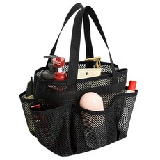 포킨 메쉬 목욕가방 수영가방 포켓 물빠짐 가방, 블랙