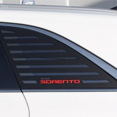 더뉴쏘렌토 레터링 C필러 스포츠플레이트(호환 상품), 타공, Caiman화이트