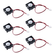 Antrader 12V 0.1A 2핀 25mm x 25mm x10mm DC 소형 미니 브러시리스 냉각 팬 6개 세트, Antrader 12V 0.1A 2핀 25mm x 25
