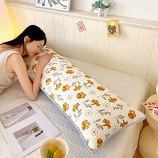 涼感乳膠雙人長枕枕套 1.2/1.5/1.8米, 花開盛世 柔軟親膚 涼而不冰 ,48cmX100cm 乳膠枕套一隻, 花開盛世