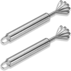 코코넛 고기 스크레이퍼 2개 스테인리스 스틸 제거 칼 생선 스케일러 리무버 다용도 플래너 필러 주방 도구