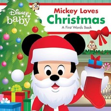 [5] Disney Baby: Mickey Loves Christmas: A First Words Book [board_book]