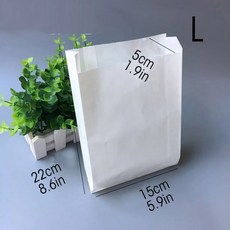 100PCS OIL OF 햄버거 테이크 치킨 아웃 봉투 크래프트 프라이드 가방 튀김 종이, L22x15x5cm