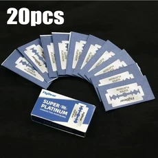 쿠쿠스토어 10/50/100개입 면도기 스테인리스 스틸 이중날 구식 수동 남성, 05 20PCS