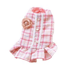 하비리아 강아지겨울옷 강아지 조끼 겨울조끼 수면조끼 점퍼 애견 조끼 반려견 이쁜 예쁜 겨울 가을 옷 고양이 기모 털 외출용, 핑크색, 1개