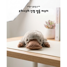 오리너구리 봉제 필통 파우치, 1개, 혼합색상