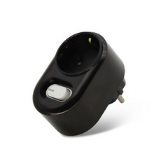 현대일렉트릭 국산 절전형 개별 차단 1구 멀티탭, 블랙, 1개, 8.5cm