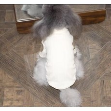 柔軟羅紋高領寵物上衣，肘部補丁設計，簡約素色，多色可選, 1套, 乳白