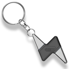 백댄스 정전기방지 키홀더 열쇠고리 키링, 1개, 번개형 블랙