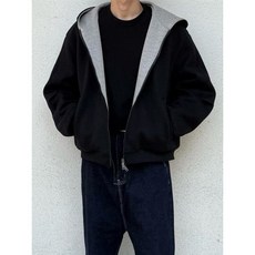 美式重磅雙拉鍊廓形衛衣外套 男女春秋新款復古慵懶風撞色休閒開衫