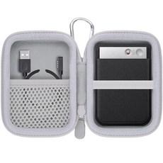 Baval PLAUD 노트 프로 AI 음성 녹음기용 하드 휴대용 여행 케이스 디지털 녹음기 및 마그네틱 보호 케이스와 호환 (다크 블루), 화이트 케이스