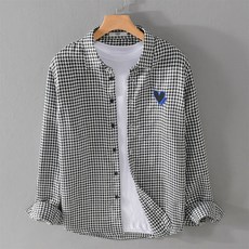 wooilsin+ 心跳格紋長袖襯衫