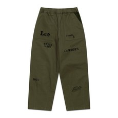 매장정품 리 LEE KIDS 크렉 로고 세미와이드핏 배기 팬츠 카키 LK2403PT41KH 651364