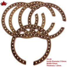 2pcs 클래식 어쿠스틱 기타 로제트 로즈 우드 서클 사운드 홀 인레이 데칼 스티커 라 부품, 10 style 10