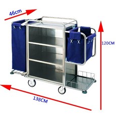 룸메이드 미화차 린넨카트 청소카 하우스키핑 업소용 펜션, 1개, 칸막이 없는 D형 완전 용접