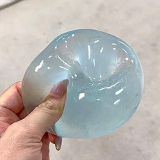 말랑이 왁뿌볼 슬랑이 코코넛 오일 수제 스트레스볼 DIY 선물, 1개, 베이비블루 코코넛오일 4cm