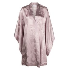 카린길슨 플로럴 프린트 실크 가운