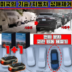 1+1[업그레이드 버전] 전자 분자 교란 방동 제설기/ 자동차 성애제거/ 전동 제설기, 레드, 2개