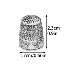 레트로 손가락 보호기 골동품 골무 반지 Handworking 바늘 골무 바늘 공예 가정용 DIY 바느질 도구 액세서, 03 silver