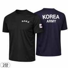 아소트 남녀공용 냉감 통기성 메쉬 로카티 코리아 아미 ROKA 반팔 티셔츠 2장세트