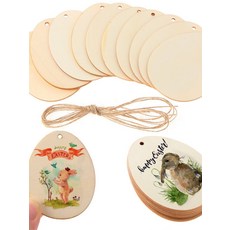 부활절 우드 원형 태그 DIY 꾸미기 나무 장식 10개 세트 소원카드 행사, 1개, 8CM10 개