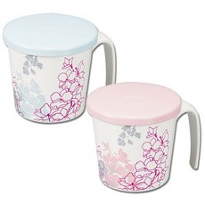 LZ KANO 日式附蓋湯杯 350ML, 粉色, 1個