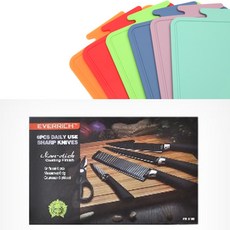 에버리치 주방용칼6종 세트+실리콘 위생도마, 1개