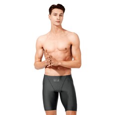 베이직엘르 남성용 5부 코팅 배색 사각 선수 실내수영복 BEZ-X403G
