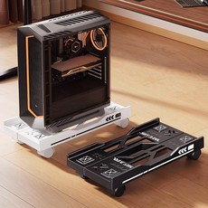 스피세프 이동식 PC받침대 조절형 컴퓨터 본체받침대, 블랙, 1개