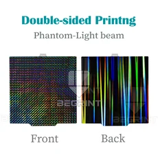 QIDI Q2 콤보 3D 프린터용 빌드 플레이트 히트베드 양면 PEO 파우더 코팅 스프링 스틸 시트 280x280mm, 05 Phantom-Light beam, 01 For Q2