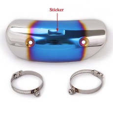 오토바이 배기관 탄소 섬유 보호기 열 실드 커버 가드 CB650F MT07 TMAX530 CB400 XMAX300 용 Anti-scalding 커버, M SC Sticker