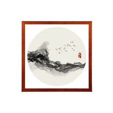 實木掛墻相框 鑽石宣卡紙 國字畫框 十字繡裝裱相框, 1個, 咖啡色,30*30