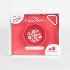 美國ezpz Happy Bowl 快樂餐碗，六色可選，正版公司貨附防偽標籤，寶寶安全餐具首選, 珊瑚紅, 1個