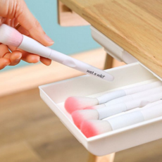 무타공 서랍 공간활용 부착형 정리함 수납 서랍 다용도 펜서랍 슬림형 매립형 화장품 테이블 부착식 데스크