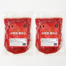 CAFE FRUIT 과육이 살아있는 수박청베이스 1KG, 2세트, 1개입