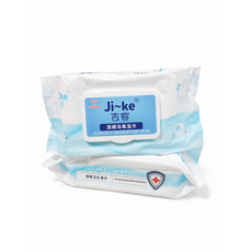 Ji-Ke 酒精消毒溼巾 75% 酒精 80片/包, 1個, 酒精消毒溼巾 [2包]