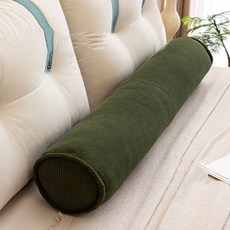Veralool 바디필로우 부드러운 코듀로이 커버 롱쿠션 솜중량업 일자형 원통 사계절 골덴 긴베개, 검푸른