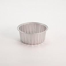 布丁杯 慕斯杯 圓形蛋糕盒 彩色錫箔杯 空氣炸鍋適用 烘焙盒, 銀色, 1個